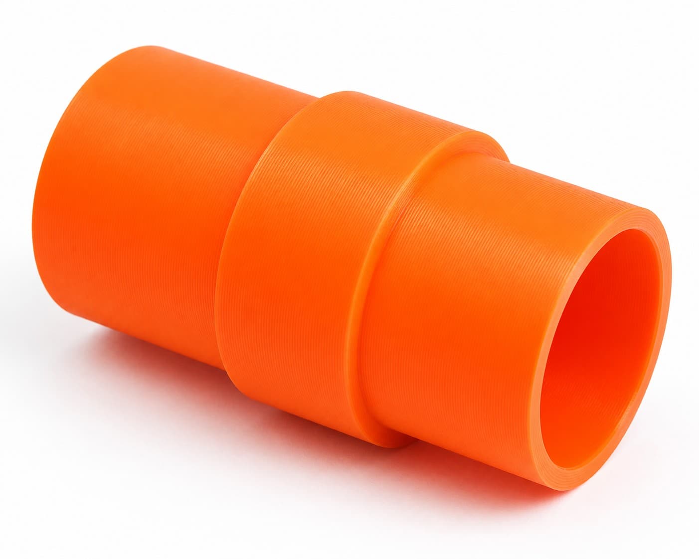 A close view of the dust adapter opening, about 35 mm across