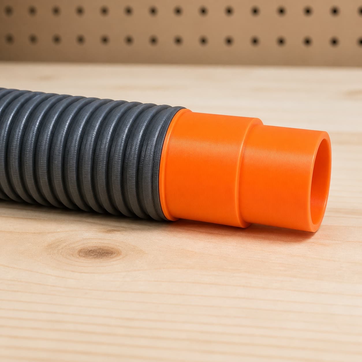 The DWS780 dust adapter connected to a plain shop vac hose