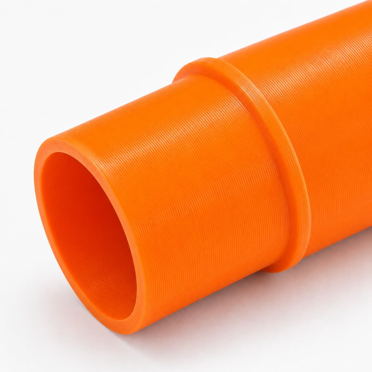 A close view of the dust adapter opening, about 38.1 mm across