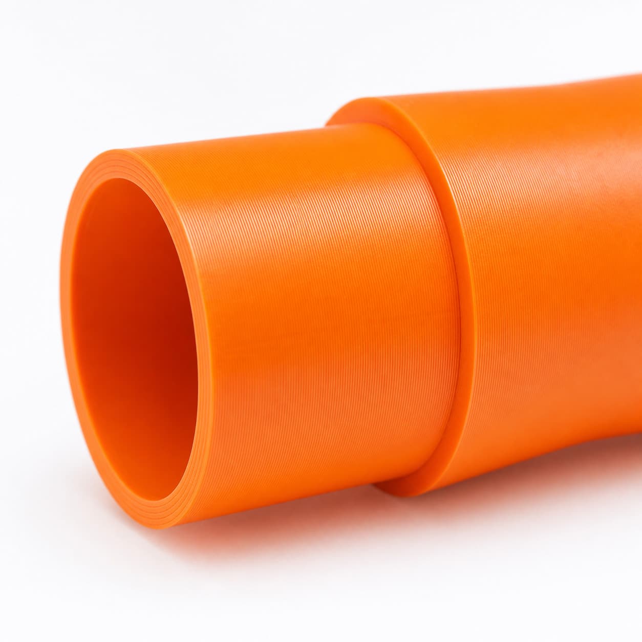 A close view of the dust adapter opening, about 27 mm across