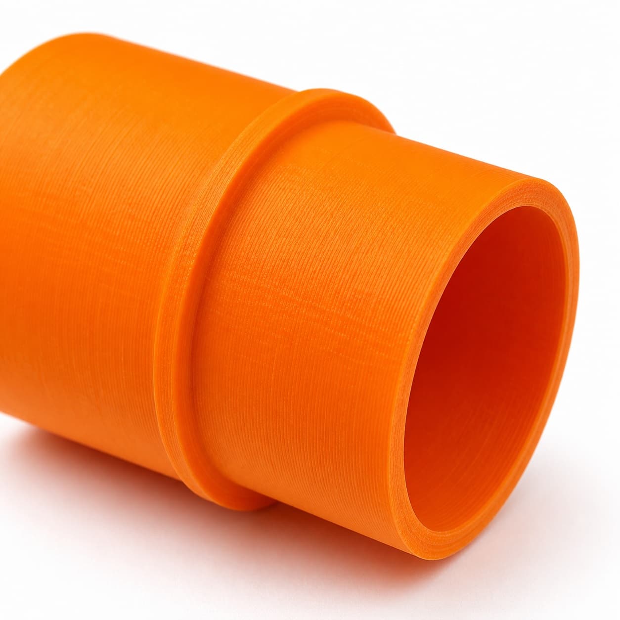 A close view of the dust adapter opening, about 47.6 mm across