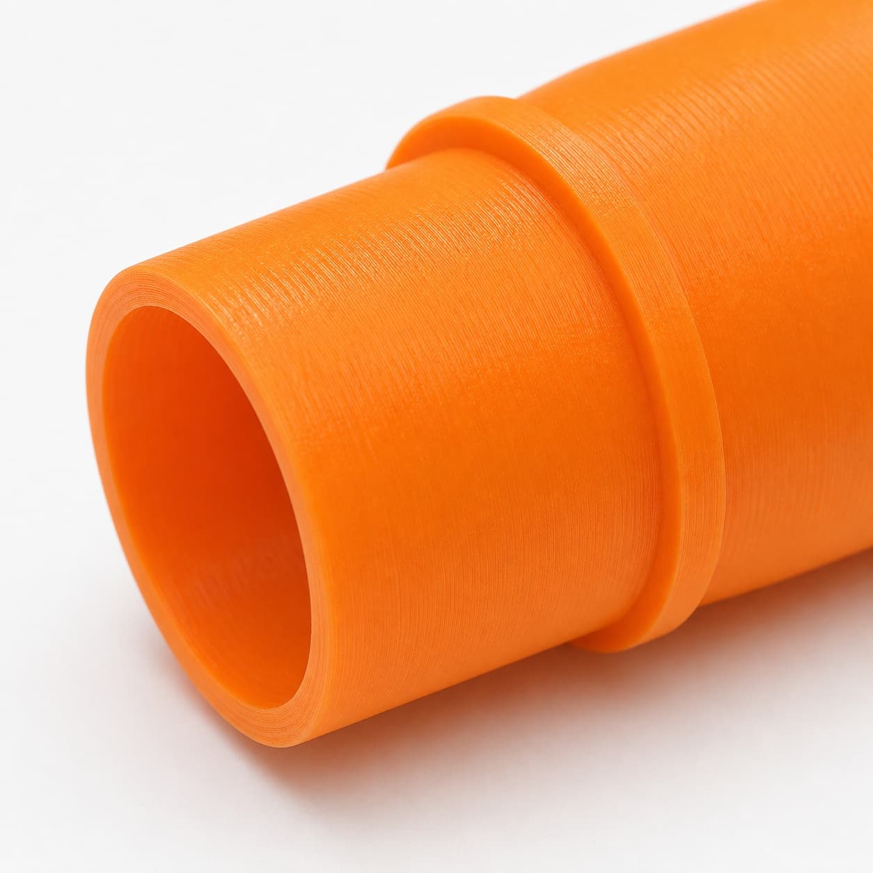A close view of the dust adapter opening, about 47.6 mm across