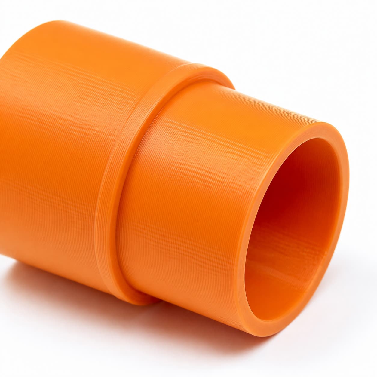 A close view of the dust adapter opening, about 47.6 mm across