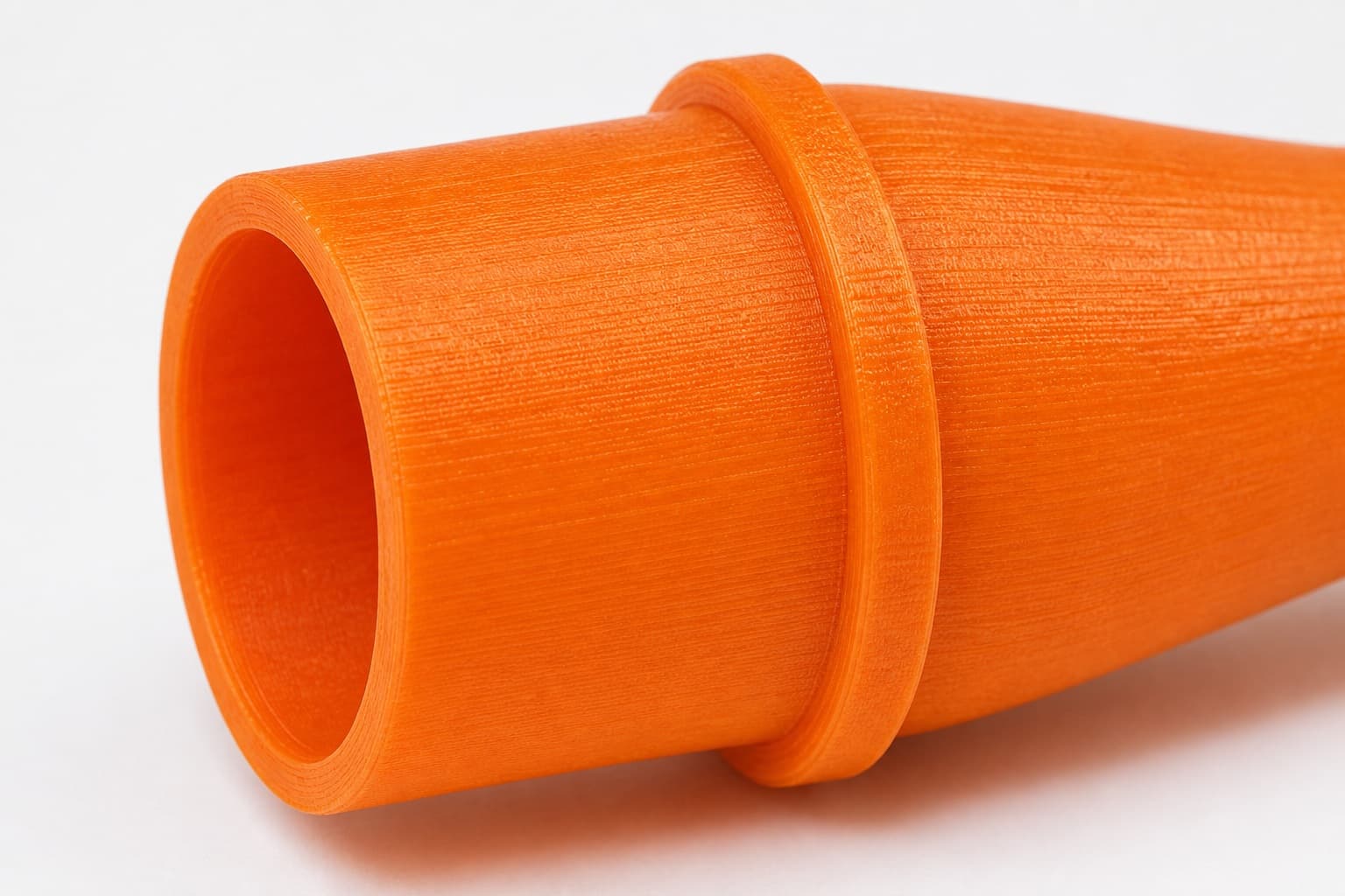 A close view of the dust adapter opening, about 47.6 mm across