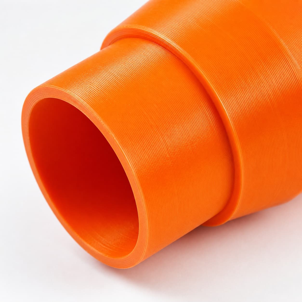 A close view of the dust adapter opening, about 57.15 mm across