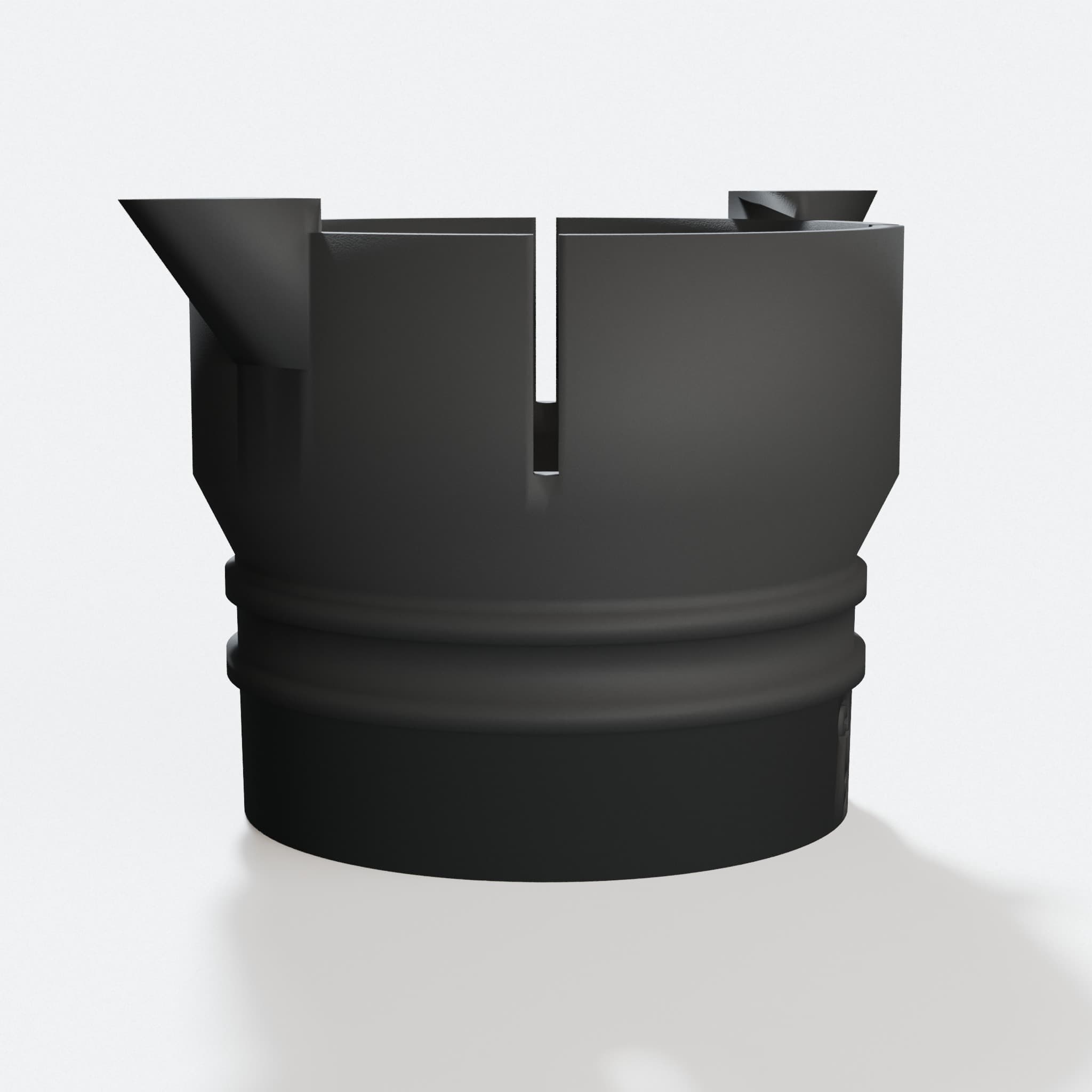 GulpDust quick-connect hose clamp, a socket with springy fingers and pull wings on a hose spigot