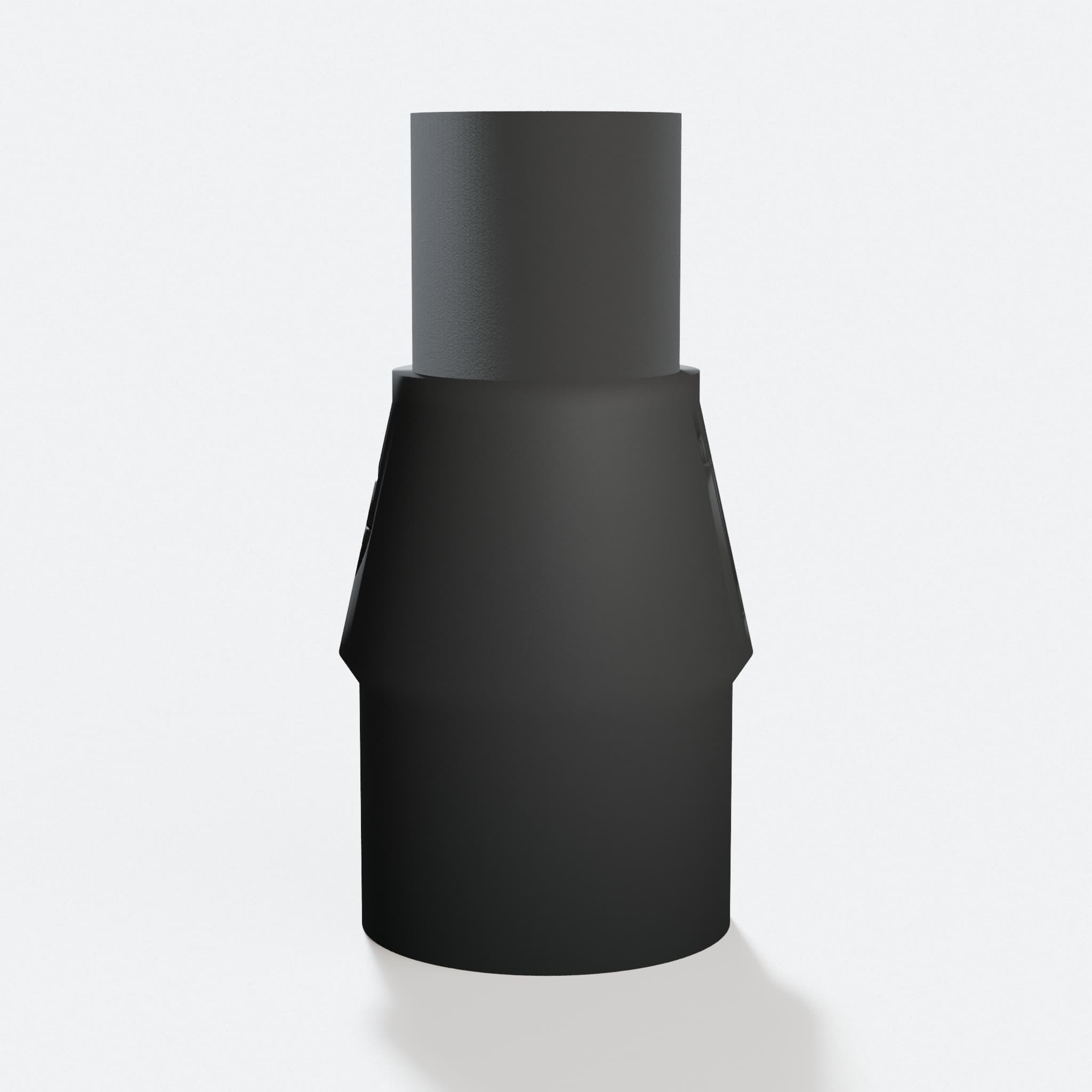 GulpDust PETG dust adapter that fits the Shaper Origin and connects to a 1-1/2 in. Duct