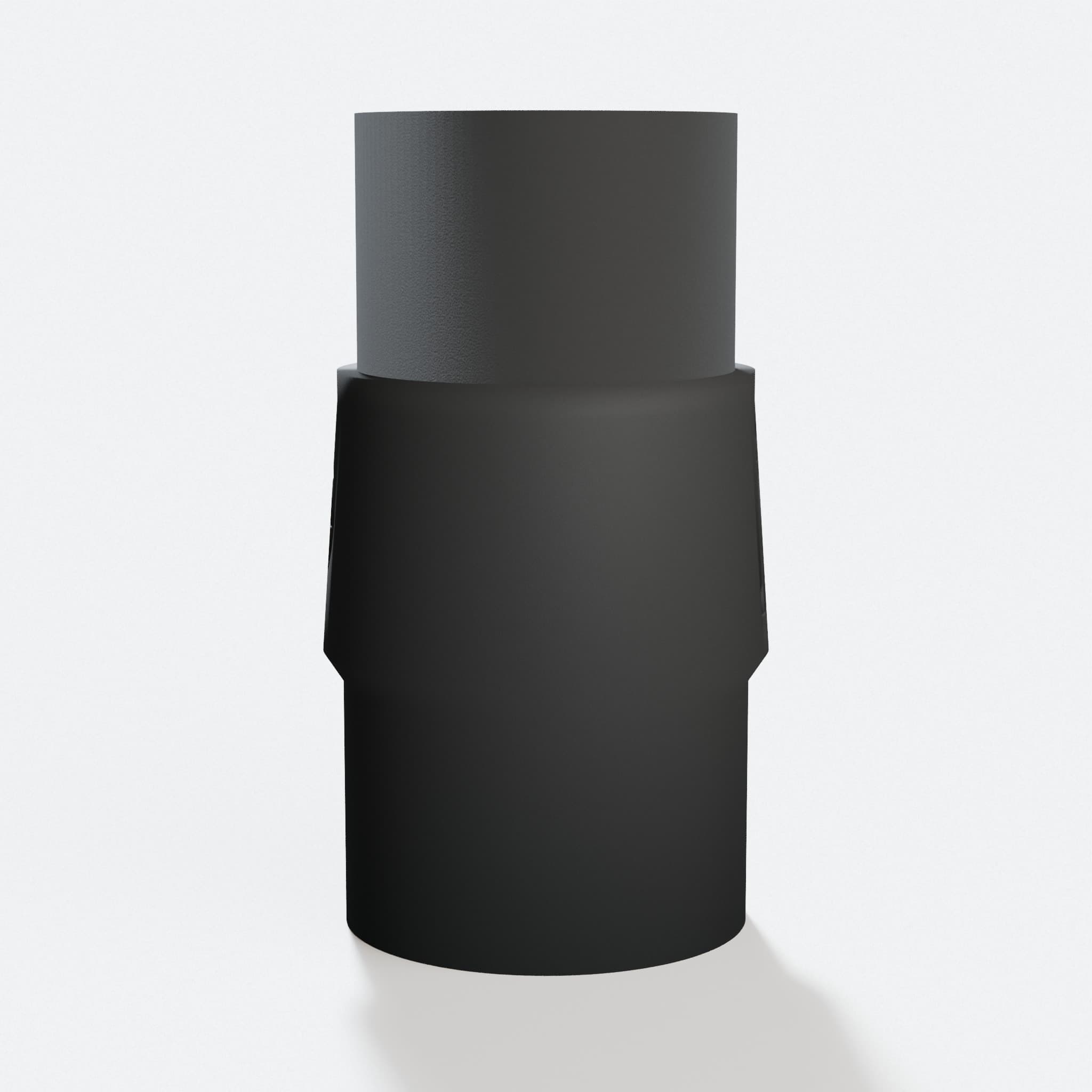GulpDust PETG dust adapter that fits the Metabo KGS 216 M and connects to a 1-1/2 in. Duct
