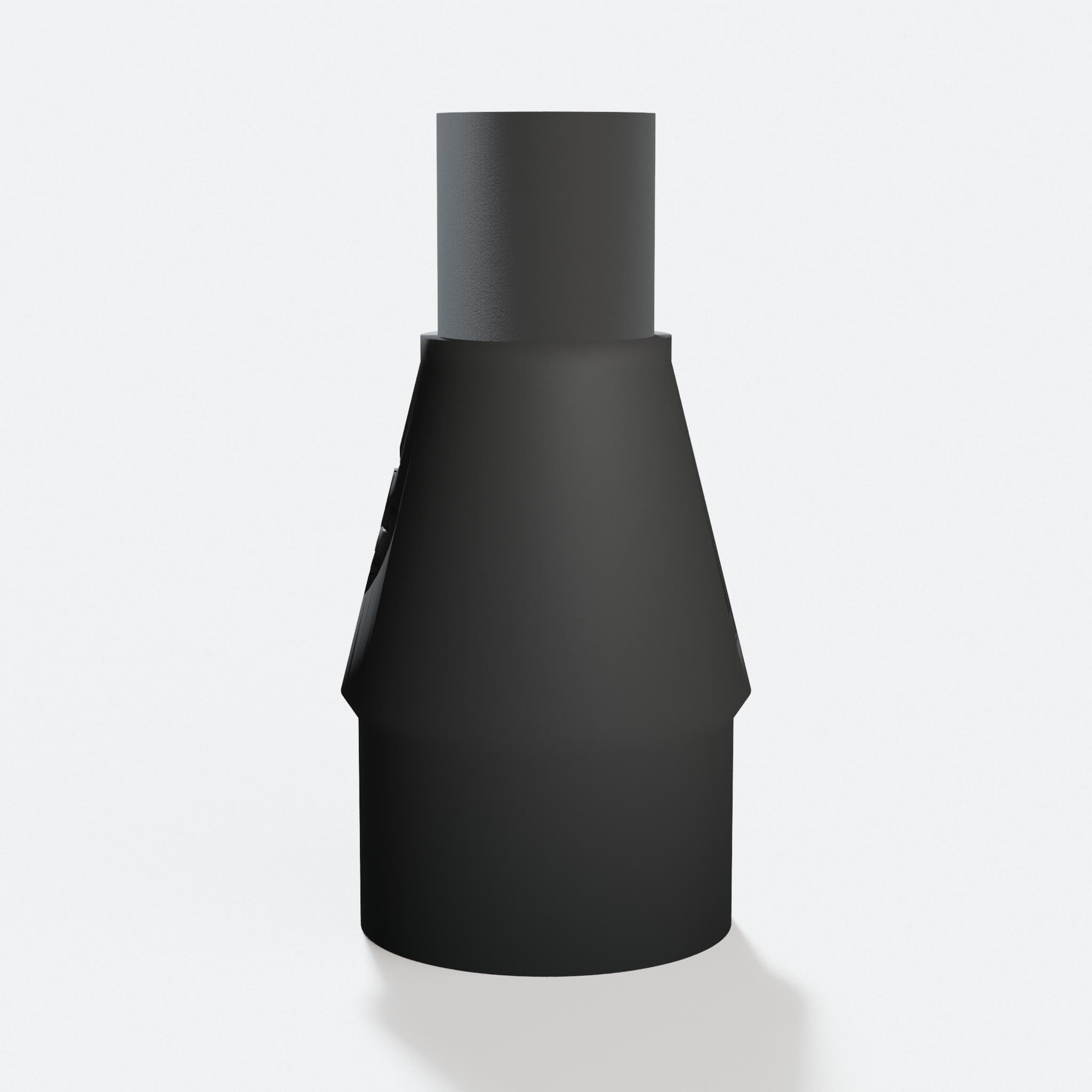 GulpDust PETG dust adapter that fits the Bosch GCM12SD and connects to a 1 in. Duct